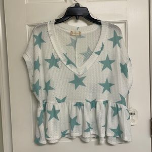 Blue/White Star Altard State Top